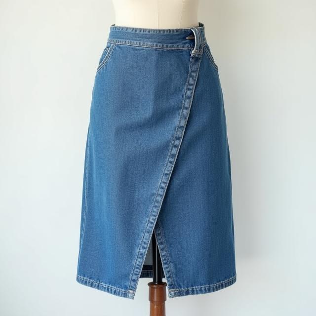 Denim Wrap Skirt