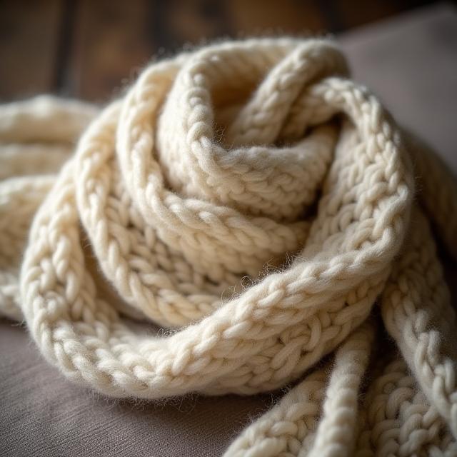 Merino Knitted Scarf