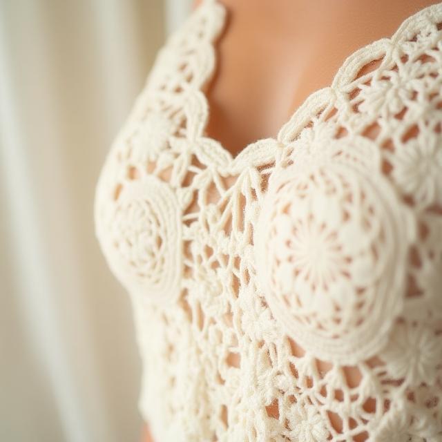 Hand-crocheted Lace Top